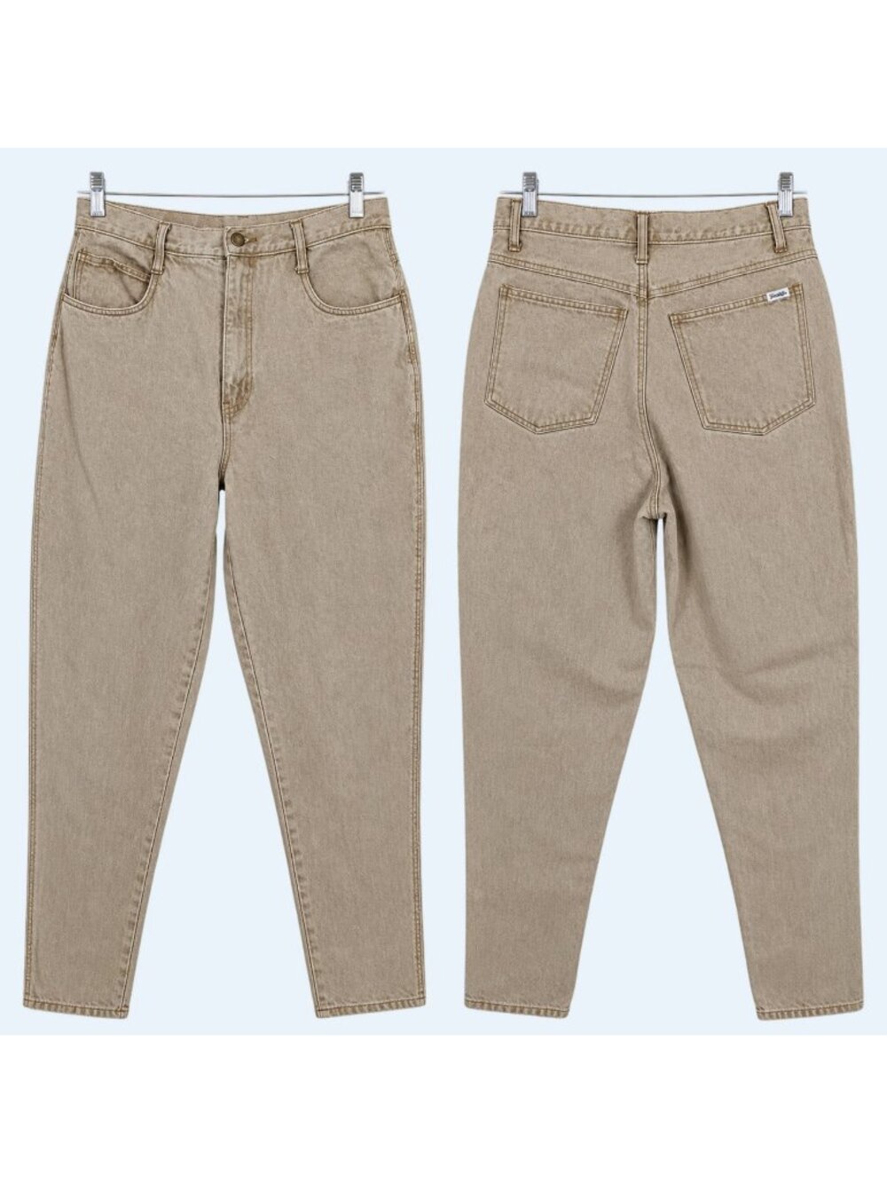 Bill Blass Jeans Womens 14 Vintage High Rise Mom Beige Tapered 29x29 Denim